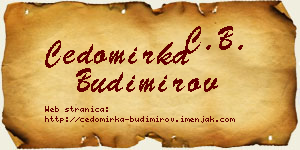 Čedomirka Budimirov vizit kartica